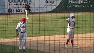 AHHS VARSITY 2023 040423 @ Clover Stadium, Pomona; Justin's 4th inning RBI triple,