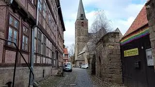 Spaziergang durch die alte  Stadt Quedlinburg. Sie wird dieses Jahr 1100 Jahre.