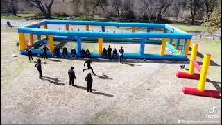 Inflatable rugby poles kick Team building Inflatables inflatable Dodgeball arena in South Africa