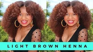 Light Brown Henna on Natural Hair