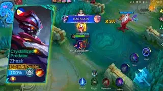 18 убийств!! Лучшая сборка Zhask 2025 ❗ сборка топ 1 в мире Zhask ~ Mobile Legends 2025 (Эпизод 43)