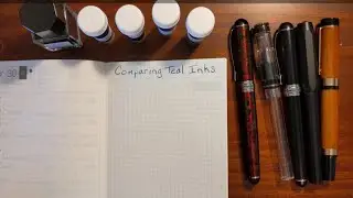 Comparing Teal Fountain Pen Inks