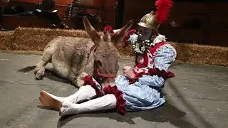 La chanson de Roland , creation de Jean Lambert-wild et sa partenaire anesse Chipie de Broceliande.