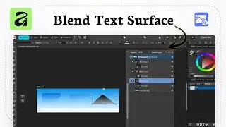 Как наложить текст на поверхность в Affinity Photo