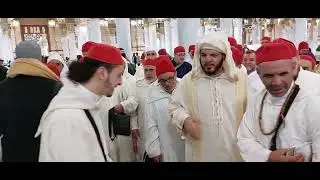 القبعات الحمر في حضرة سيدي محمد المهدي بن عجيبة رضي الله عنه وبارك الله فيه في المدينة المنورة