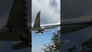 Air China Airbus A330 Landing at London Heathrow 27L #shorts