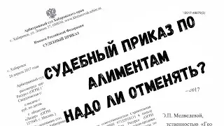 Получил судебный приказ по алиментам. Нужно ли отменять?/ отмена, подача иска