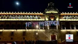 Proyectan &ldquo;El INE no se toca&rdquo; en la fachada de Palacio Nacional | Noticias con Ciro G&oacute;mez Leyva