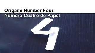 How to Make an Origami Paper Number 4, DIY Writing Crafts - C&oacute;mo Hacer el N&uacute;mero Cuatro 4️⃣ de Papel