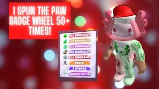 I spun the Paw Badge Wheel 50+ Times to get The RAINBOW KOI FISH!