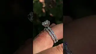 Custom designed 8.5mm (2.5ct) Round H&A F1 w/Moissanite Band from 5/10/18