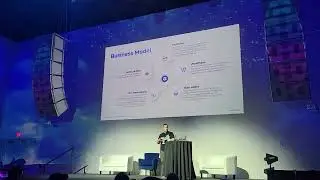Daniel Keller speaking about Flux business model at CypherPunk 2023