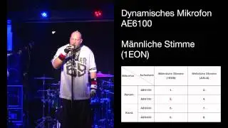 Gesangsmikrofonvergleich mit BxDxF: AE4100 vs. AE6100 vs. AE3300 vs. AE5400 (Teil 2: H&ouml;rvergleich)