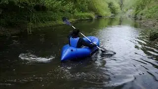 Packrafting in Hertfordshire, UK. IRON RAFT SELF-BUILD DIY PACKRAFT DEMO