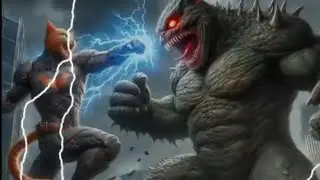 😱 cat 🆚 Hulk monster. fight in city #viral #video #yt #trending #avengers #youtubeshorts