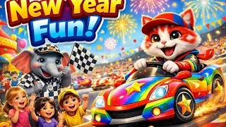 Colourful New Year Cartoon Story | Fun Kids Story | Meows Kittiya