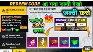 FFWS GLOO WALL REDEEM CODE TODAY | 22 MAY FREE FIRE REDEEM CODE | FF REDEEM CODE TODAY |