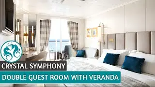 Crystal Symphony | Double Guest Room With Verandah Tour & Review | 4K