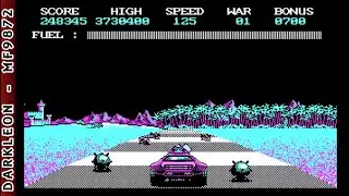 Fire and Forget &copy; 1988 Titus Software - PC DOS - Gameplay