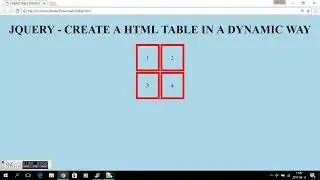 JQUERY -CREATE A HTML TABLE DYNAMICALLY