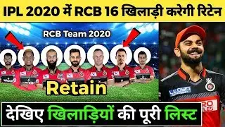 IPL 2020 - Royal Challengers Bangalore (RCB) Team All Retained Players List