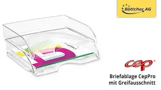 Briefablage CepPro, mit Greifausschnitt, Kunststoff
