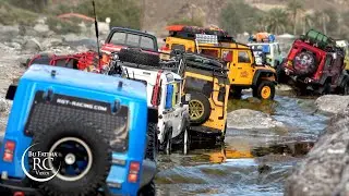 10 RC Scale Cars in Valley TraiL | UAE CRAWLERS | axial, rc4wd, traxxas