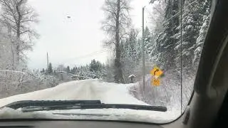 Rocky Mountains winter drive in the NW British Columbia Canada!