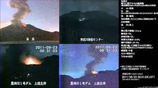 9/22/2011 -- Sakurajima Volcano in Japan -- daily eruption