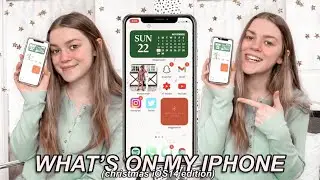 WHAT'S ON MY IPHONE 11 PRO | minimal + aesthetic christmas ios14 theme!! (all graphics linked)