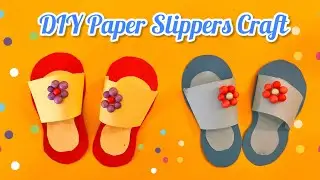 DIY Paper Slippers Craft 🩴|How to Make Cute Origami Slippers 🧡