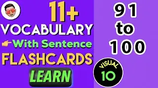(#10) 11 Plus Vocabulary Flashcards | 11 plus Vocabulary List | 11 plus english vocabulary