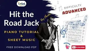 HIT THE ROAD JACK - RAY CHARLES | PIANO TUTORIAL & SHEET MUSIC (FREE) | Advanced Ver.