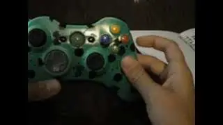 New Xbox 360 Green Splatter Controller