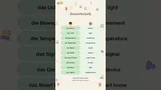 Deutsch Wortschatz A1 - Sensortechnik (Sensor Technology) - 💻 Technology & Digital Life