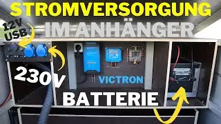 12V/230V Wohnmobil Stromversorgung im Offroad-Zeltanhänger | Camper Elektrik Ausbau