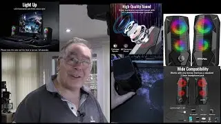 SPKPAL Computer Speakers Wired RGB Gaming Speaker