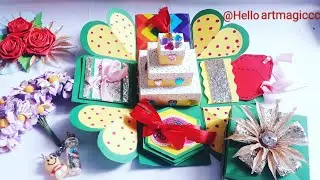 Explosion Box Tutorial | Love Box Card | Love Greeting Cards Latest Design Handmade| Valentine's day