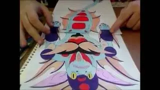 DEMONIO ACU&Aacute;TICO TERMINADO (MI DIBUJO PARTE 5) - COMPLETE AQUATIC DEMON (MY DRAWING PART 5)