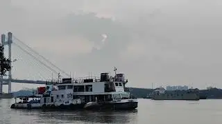 Howrah bridge and Hooghly bridge(vidyasagar setu) on Ganga river in Kolkata 