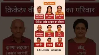 Cricketer Virender Sehwag's family | #VirenderSehwag #SehwagFamily #CricketerFamily #Cricket #gkv...