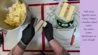 Make perfect sugar cookie dough, PRO-TIP: chop butter into smaller pieces