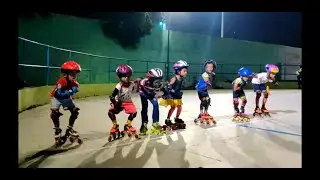 Elegant skating performance by kids