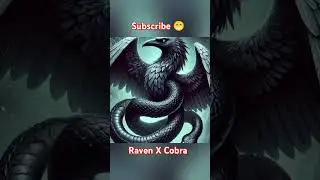 King cobra and Raven in hybrid species#ravan #cobra #shortvideo #ai#ai#creature #science
