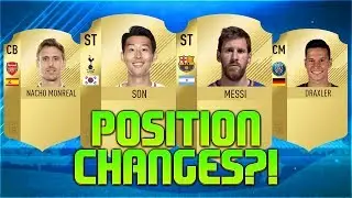 Изменения позиций в FIFA 18?! (Прогнозы) С участием Месси, Роналду, Сона, Дракслера, Мбаппе и других!