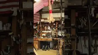 The rope cut with an ABS test knife #shorts #bladesmithing