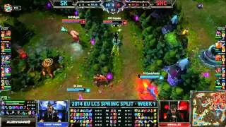 SK Nrated Galio VS SHC Migxa Nami Highlights   2014 EU LCS Spring W1D3