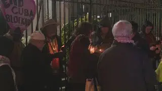 Vigil outside Cuban Embassy reflects divided reaction to US involvement in Venezuela