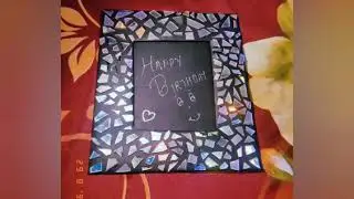 BEAUTIFUL + EASY  PHOTO FRAME OF CD DISC. WASTE OUT OF BEST