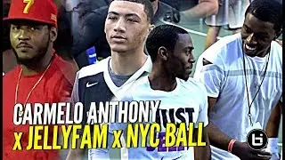 Carmelo Anthony Witnesses JellyFam & BEST of NY In Front of TOUGHEST CROWD In American at Dyckman!!